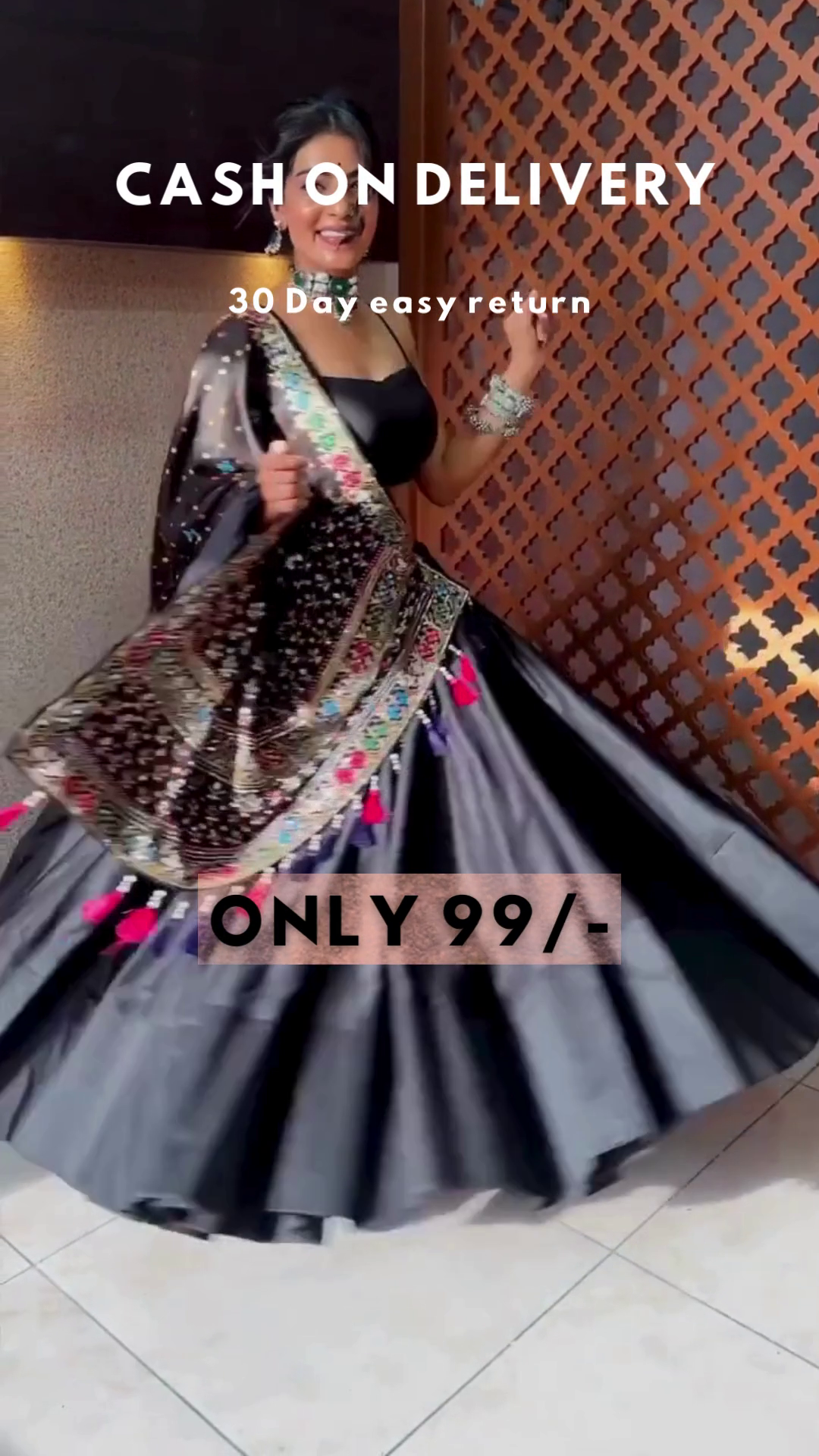 Navaratri Special Black Heavy Silk Embroidery Work Lehenga Choli With Dupatta