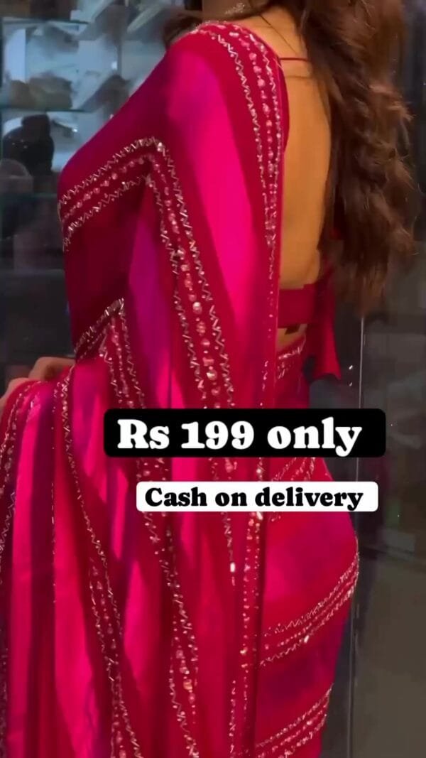 Embellished Organza Saree