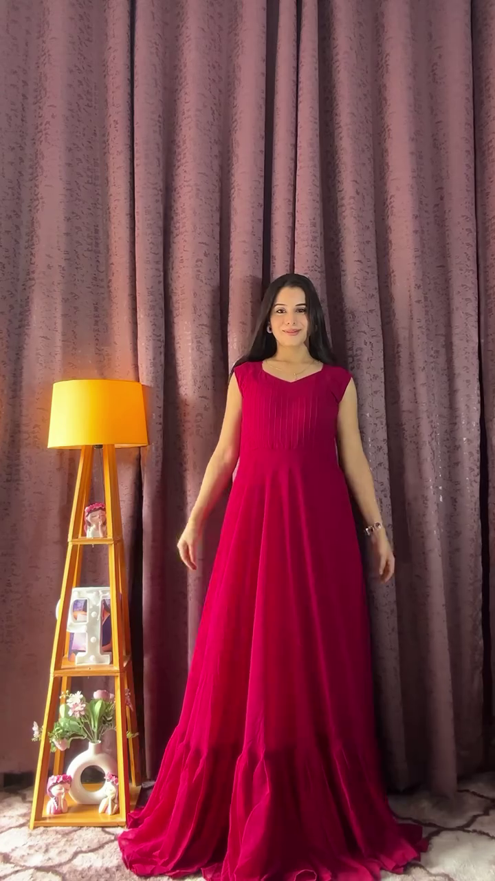 Maroon Anarkali Kurta with Embroidered Detailing