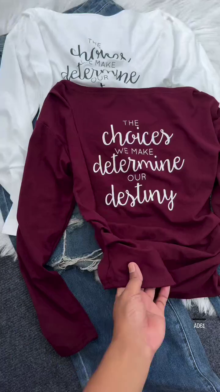 Inspirational Slogan Long-Sleeve Tee - Image 6