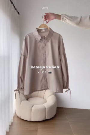 Latte Oversized Shirt – Elegant & Minimalist