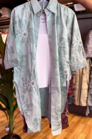 Pastel Floral Embroidered Co-ord Set – Breezy Elegance