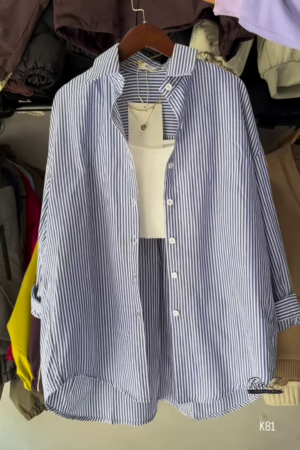 Classic Striped Button-Down Shirt – Timeless & Versatile