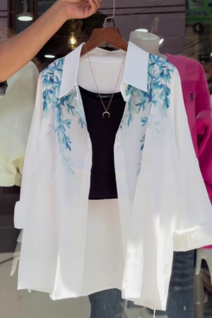 🌿 Elegant Floral Embroidered Shirt – Available in 3 Colors! 🌿