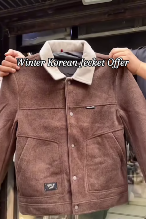 Trendy Grey Winter Korean Jacket – Cozy Up in Ultimate Style! ❄️🧥