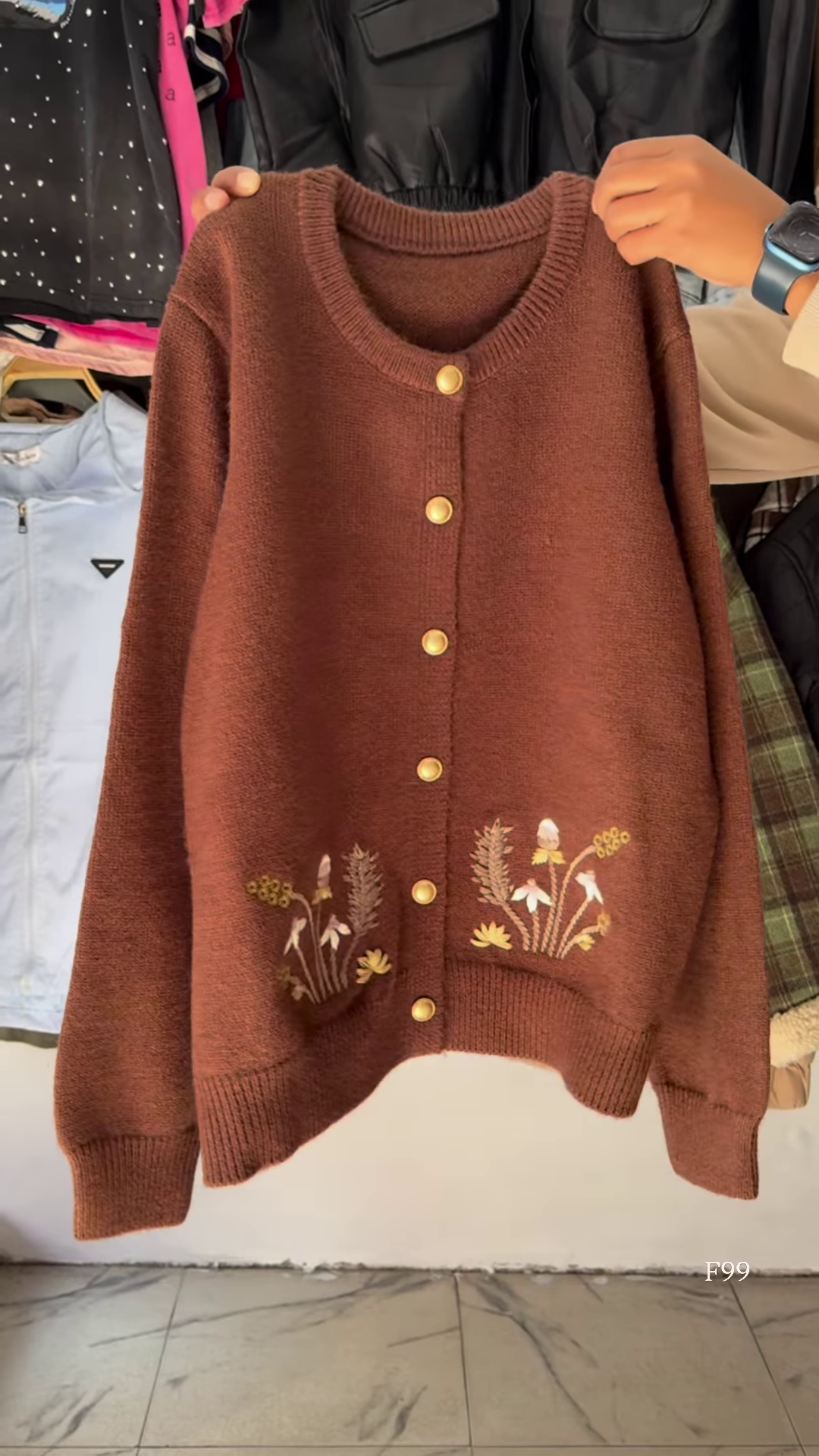 Black Floral Embroidered Button Cardigan β Luxe, Versatile, and Effortlessly Elegant πΌβ¨ - Image 4