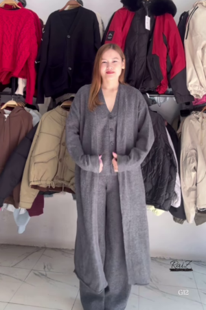 Brown Layered Cardigan & Co-ord Set 🤎 Elegant Everyday Comfort