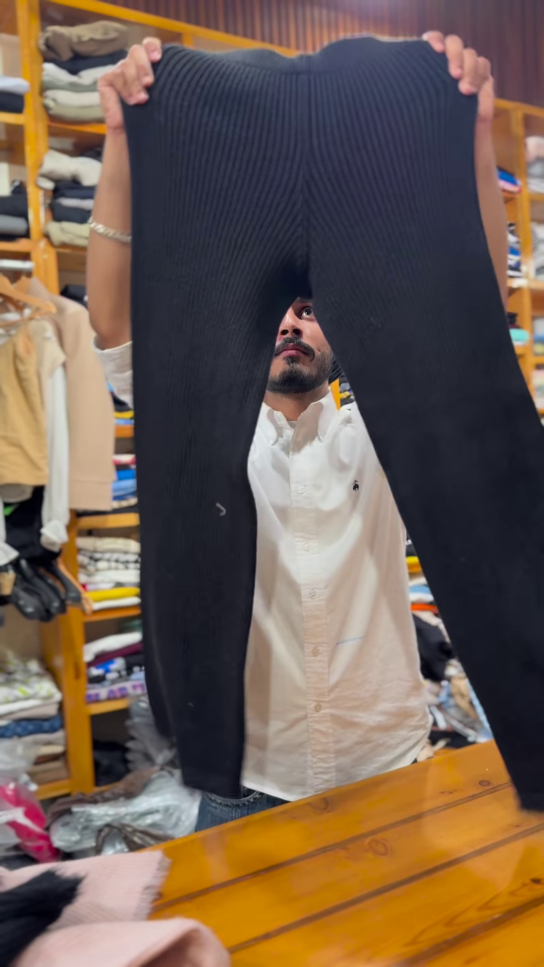 Ribbed Knit Co-ord Sets 🧶🌸 With Sweater & Pants – Pink & Black Variants - Image 2