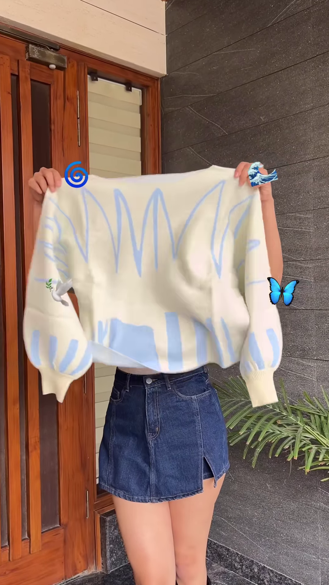 Whimsical Knitwear Collection 🍓🧶✨ – Strawberry, Furry Beige & Abstract Cream Variants - Image 2