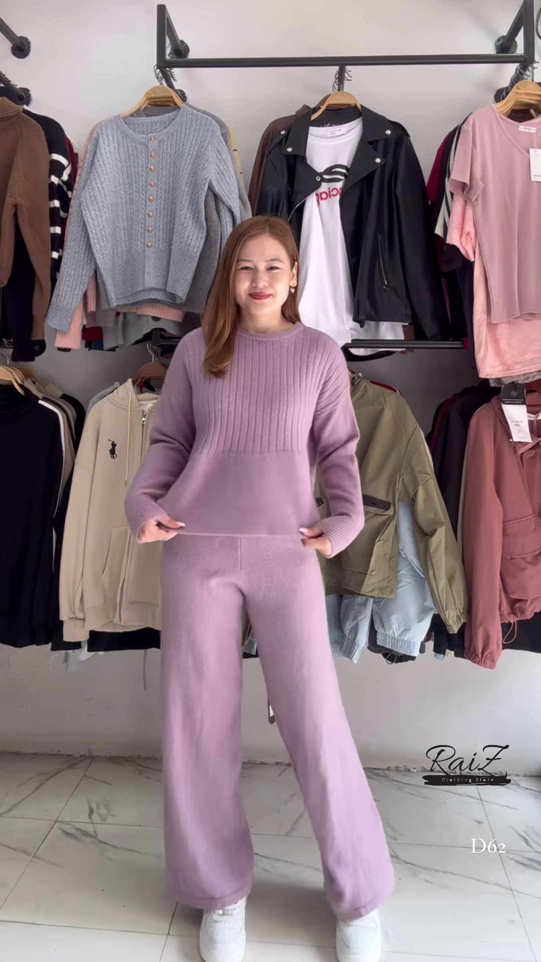 Solid Knit Co-ord Sets 🧶🖤 With Sweater & Matching Bottoms – Black, Red & Purple Variants