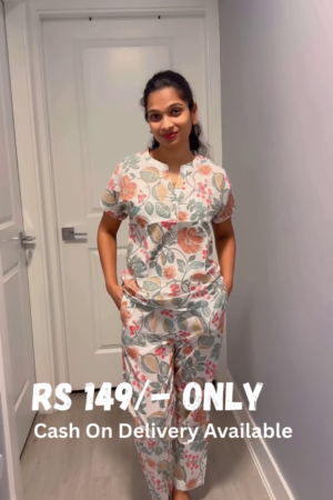 Floral Cotton Co-Ord Set – Relaxed Elegance