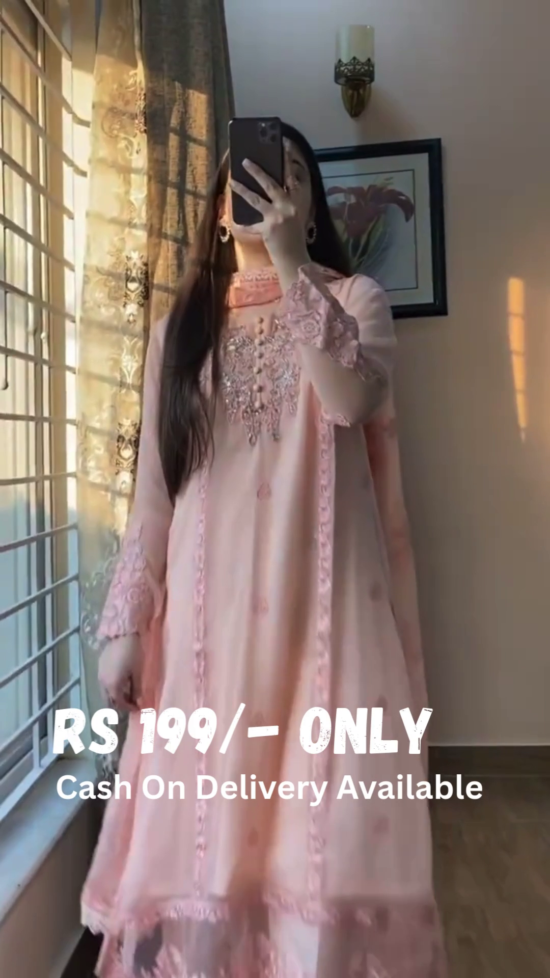 Blush Pink Embroidered Chiffon Suit – A Dreamy Blend of Elegance & Grace