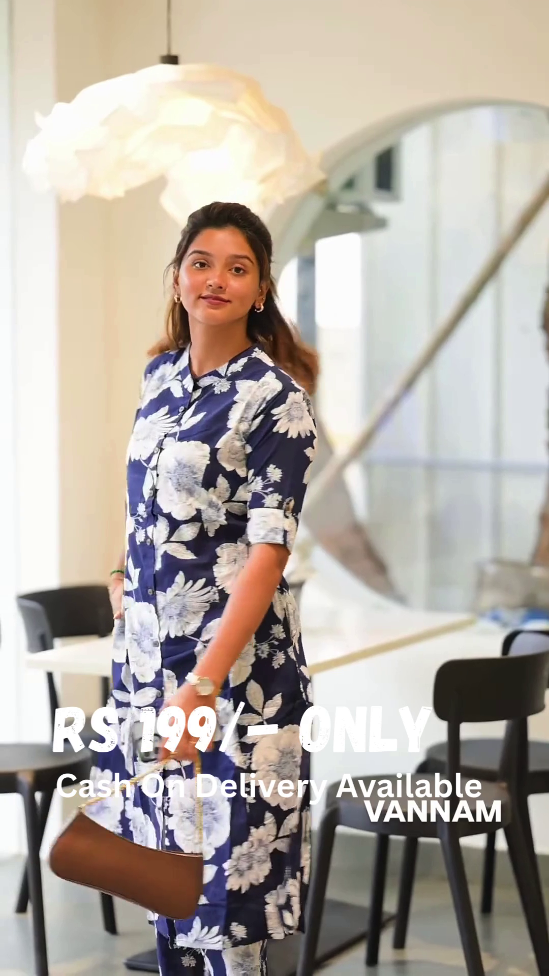 Elegant Floral Shirt Kurti Set – Chic & Comfortable Everyday Wear - Image 2