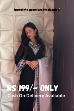 Black Elegance Embroidered Suit – A Timeless Statement