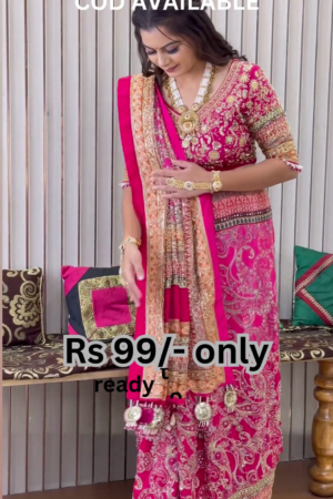 Majestic Fuchsia Silk Saree with Traditional Zari Borders