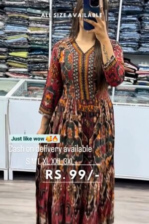 Women summer special Gown with Sequence work