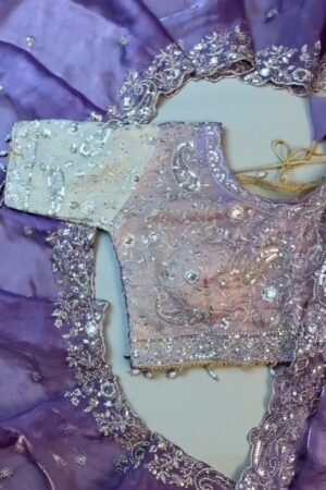 Enchanting Lilac Sequin-Embroidered Lehenga Set – Available in Lilac & Soft Ivory