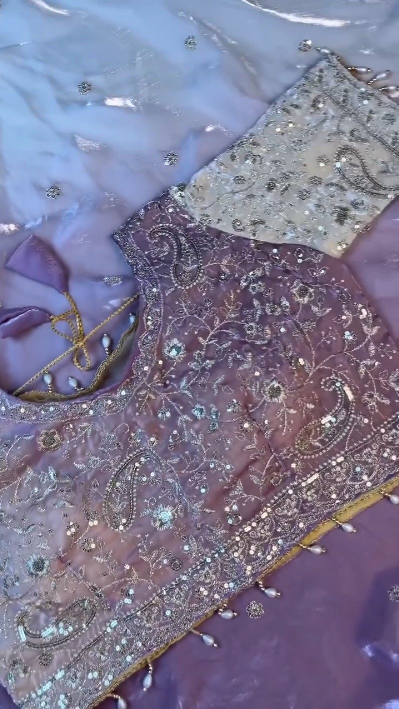 Enchanting Lilac Sequin-Embroidered Lehenga Set โ Available in Lilac & Soft Ivory - Image 7