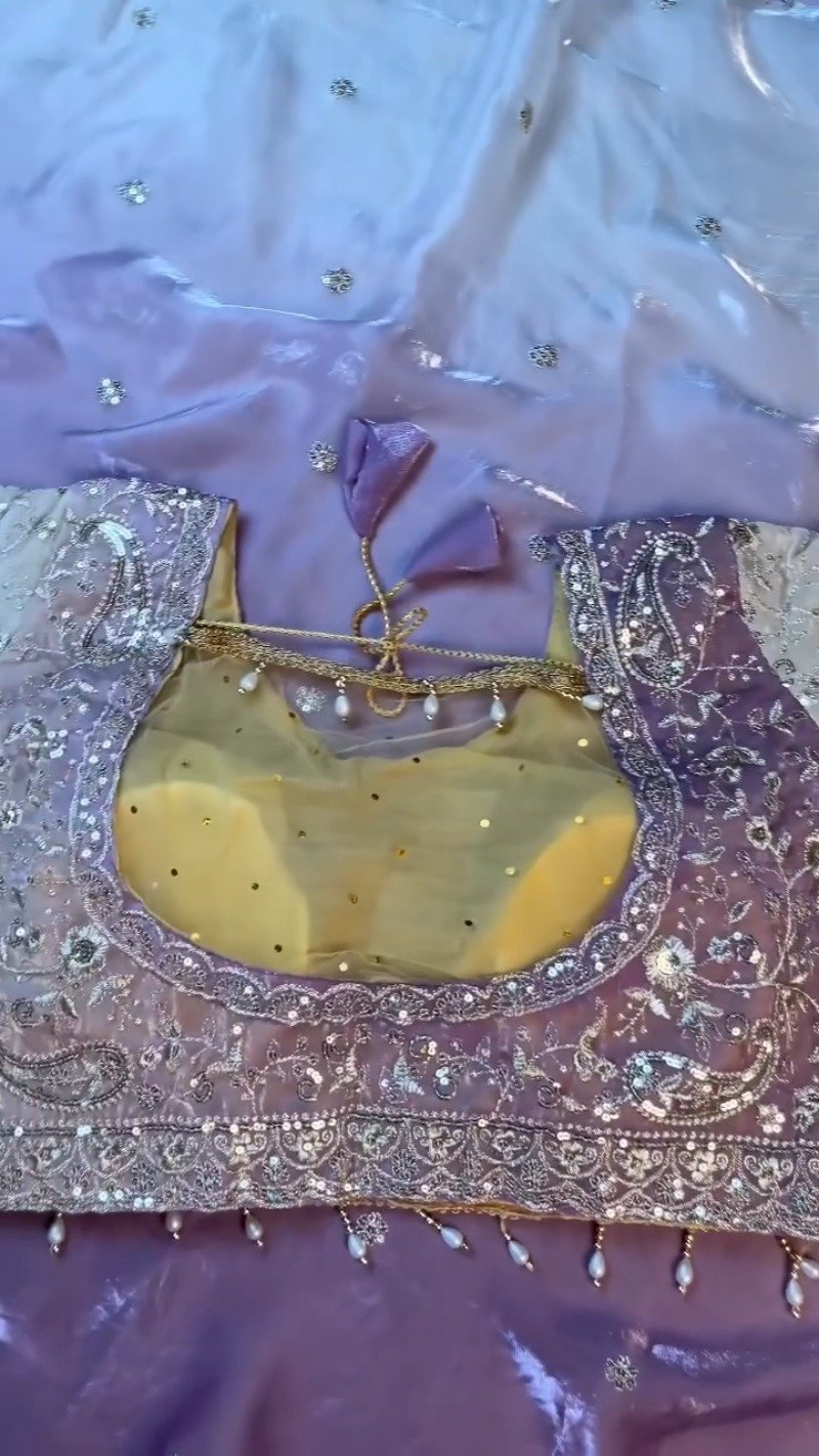 Enchanting Lilac Sequin-Embroidered Lehenga Set โ Available in Lilac & Soft Ivory - Image 8