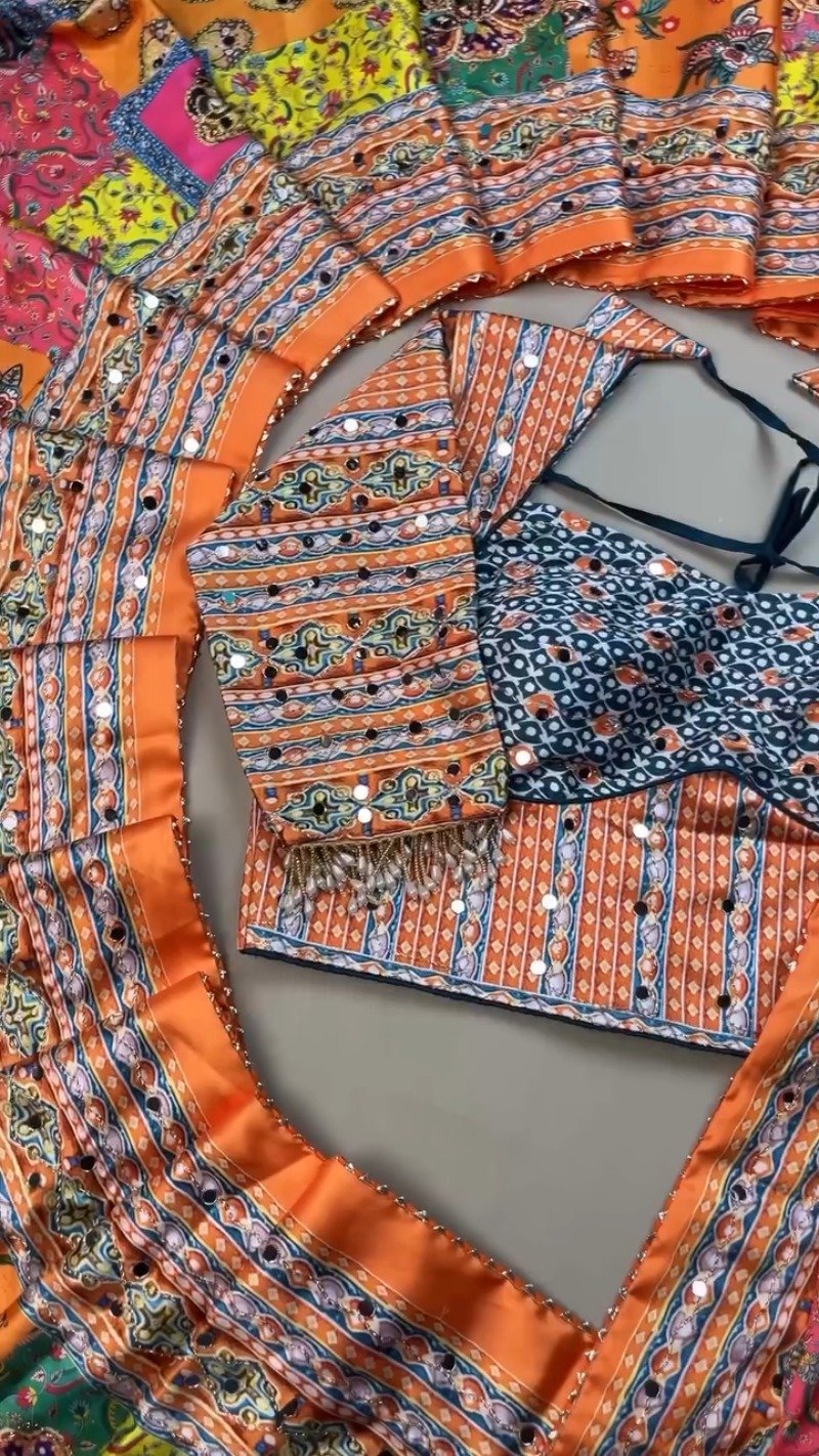 Vibrant Bohemian Mirror-Work Co-ord Set – Available in Multicoloured & Teal Accents